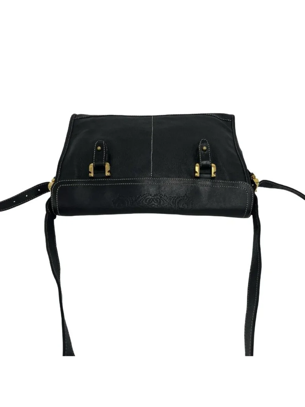 Loewe Vintage Anagram Logo Leather Shoulder Bag Pochette Crossbody Business